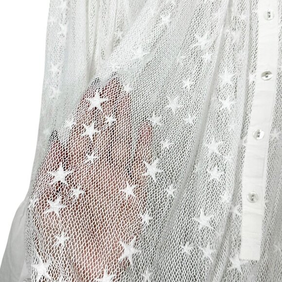 Anthropologie | Akemi + Kin Embroidered Star Print Crochet Top - Picture 9 of 10